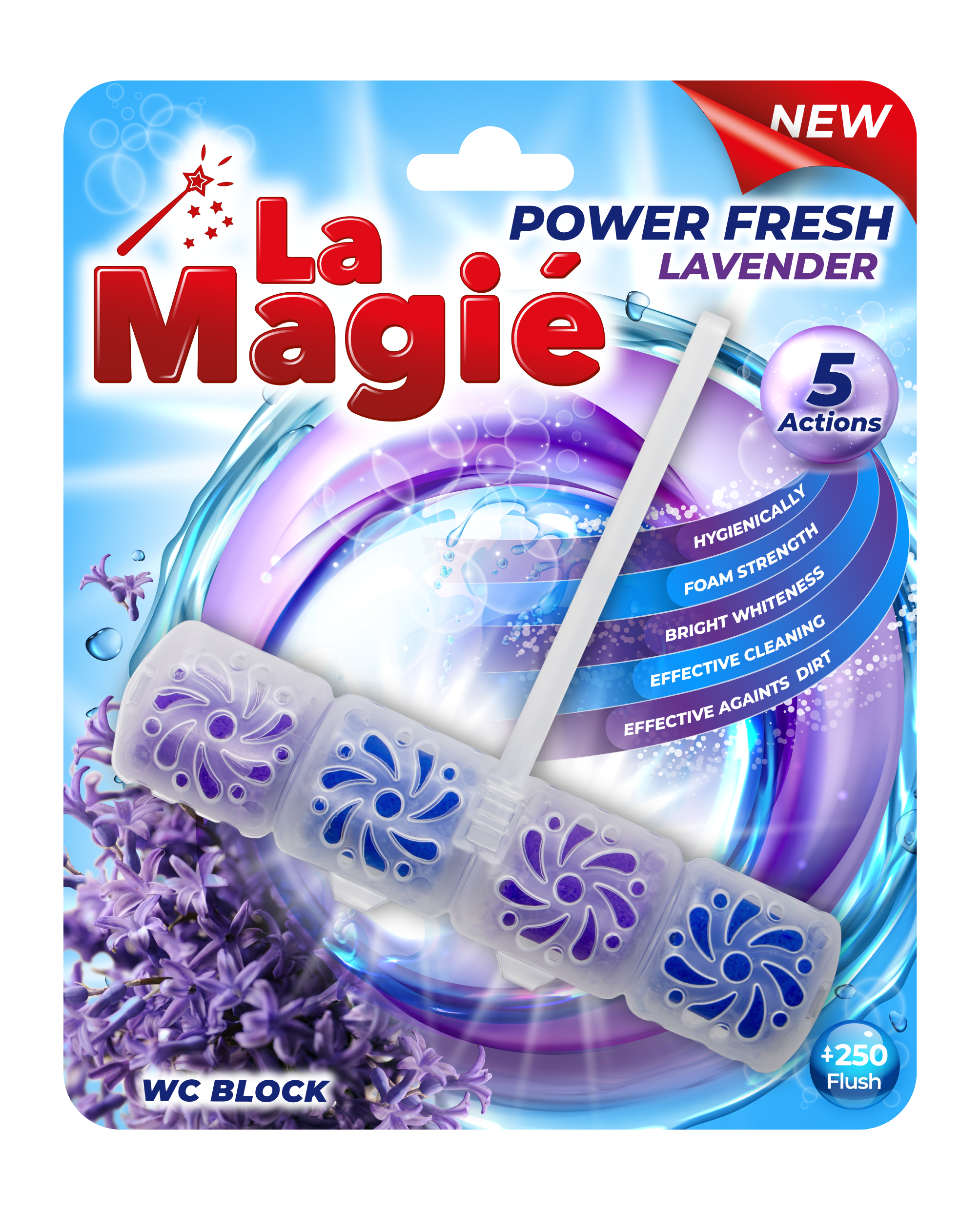 LA MAGIÉ POWER FRESH WC BLOCK 40 G LAVENDER